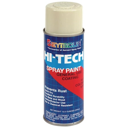 Seymour Of Sycamore 16 oz Hi-Tech Enamel Spray Paint, Gloss Colonial White, 6PK SE488662